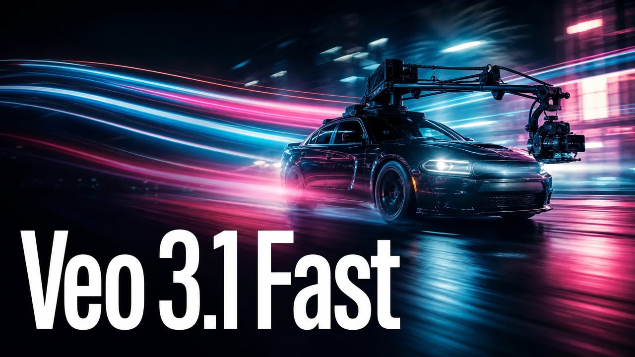 Veo 3.1 Fast AI video generator hero in SupaImagine