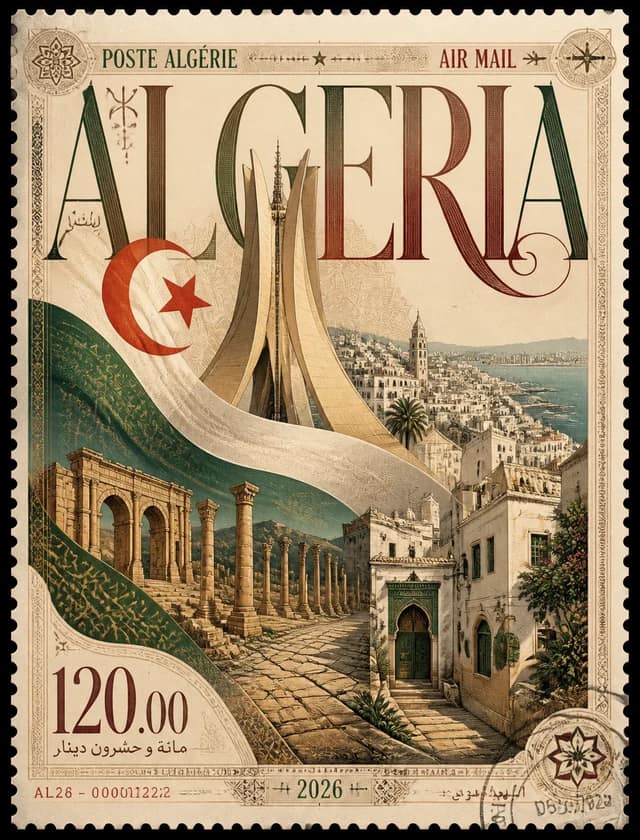 Create an image of an ultra-premium collectible postage stamp poster celebrating