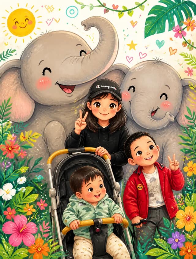 Transform the uploaded photo into a whimsical children's storybook illustration 