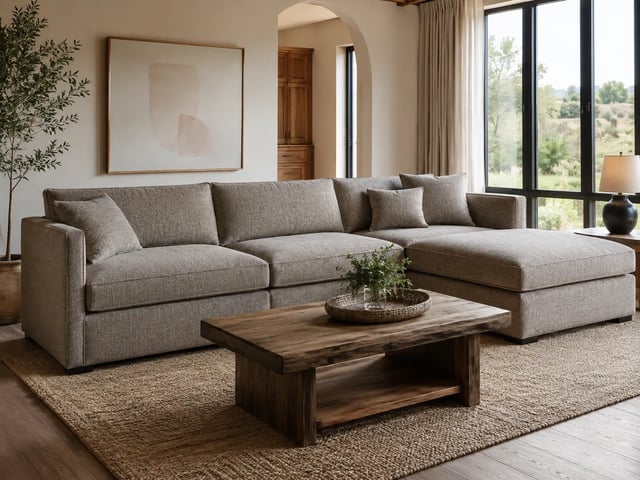 Käufer-ready Wohnzimmer mit Kandidatensofa