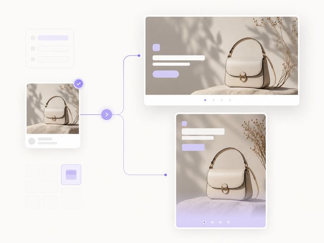 Winning thumbnail enlarged for larger social ad placement cards