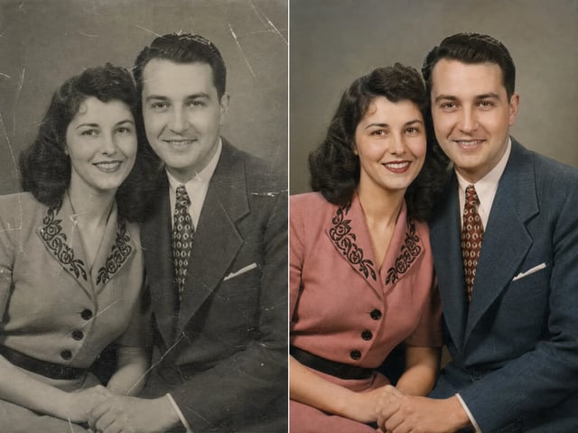 A photo edited by a plain-language prompt in Nano Banana, before and after