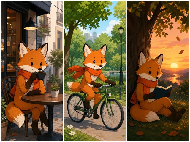 The same character kept consistent across several Nano Banana Pro frames