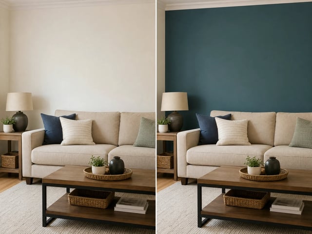 A localized edit on an uploaded photo with the rest of the frame unchanged