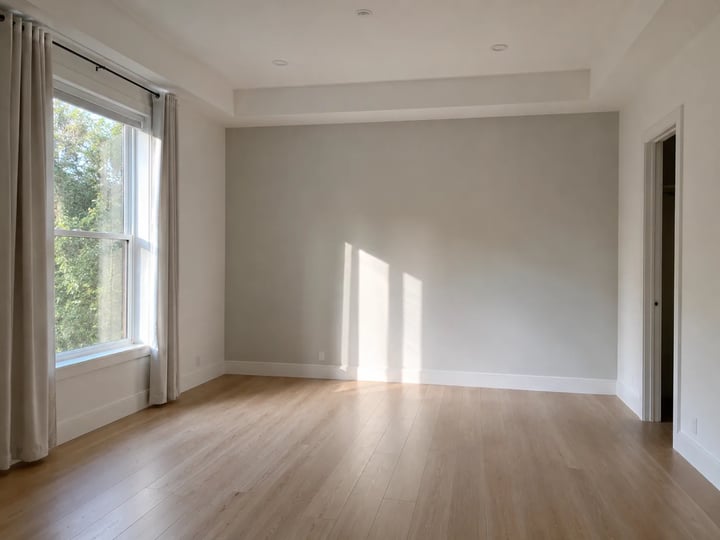 Schlafzimmer vor dem Bett