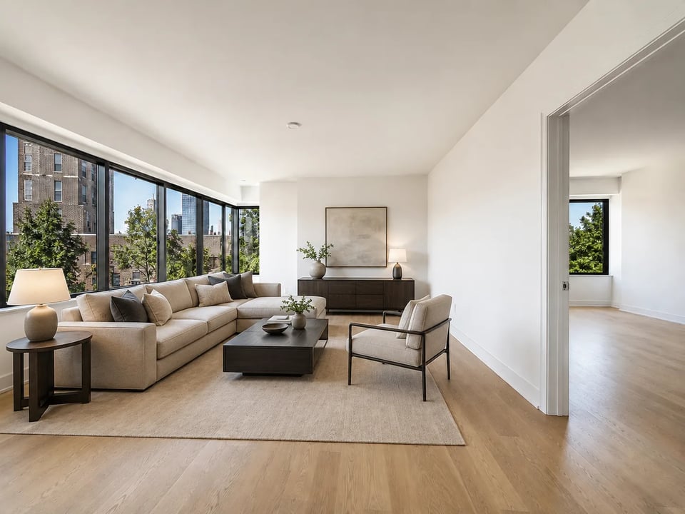 Living room after free virtual staging in modern style